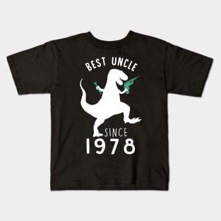 Best Uncle 1978 T-Shirt UncleSaurus Since 1978 Dad Gift Kids T-Shirt